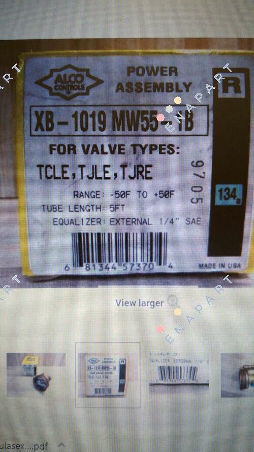 P/N: 803379, Type: XB1019-MW55-1B tapa de válvula