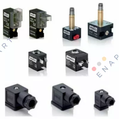22mm solenoid coil EVI 7/9 — AMP 6.3x0.8 mm, AC, 110V, 8.5VA Bobina solenoide EVI 7/9, 110 V AC, 8.5 VA