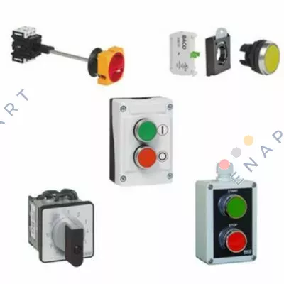 N13643C Pulsador de parada de emergencia de 22 mm con 1 contacto normalmente cerrado (NC)