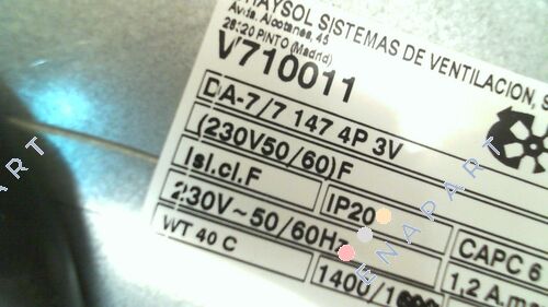 DA 7/7 CM 147 W 4 P 3 V  / V710011 ventilador