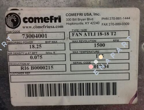 73004001 Montaje de ventiladores