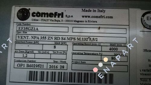 NPA 450 ZN RD S4 MPS M.160 15/2 ventilador