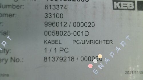 0058025-001D K E B CombiCom - línea de datos