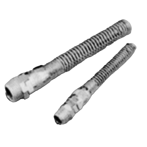 Screw connections with anti-kink spring