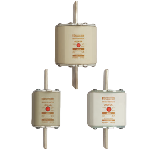 NH fuse-links gTr 400VAC, middle indicator/live gripping-lugs size 2, 3, 4a