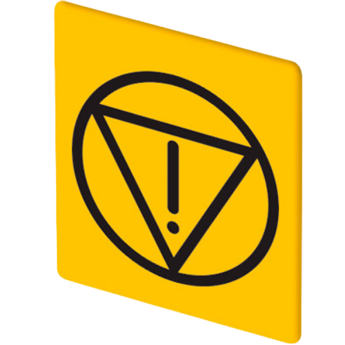 Adhesive label with emergency symbol 27x27