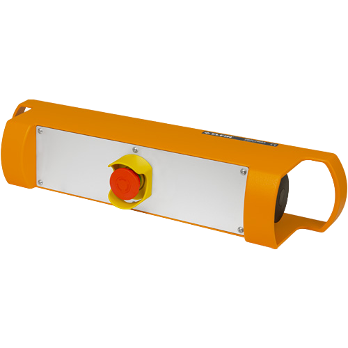 Aluminium console two-hand control panel