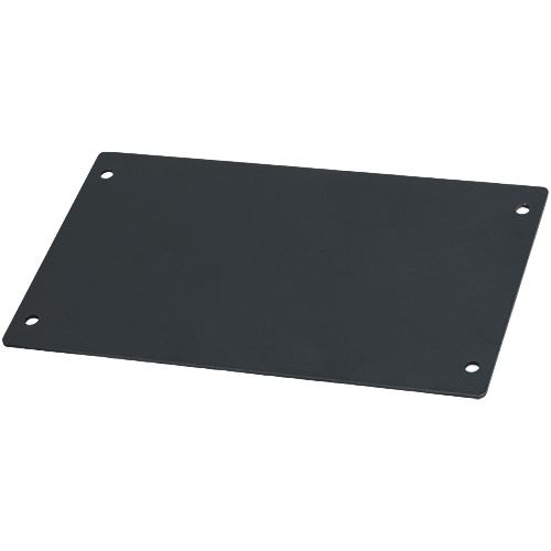 Spare plate for protected control panel