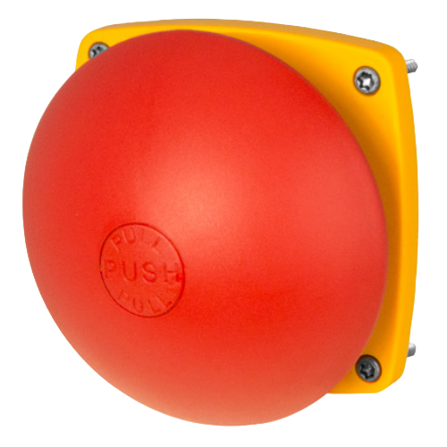 Emergency push-button Ø 90, pull release, wall-mounting