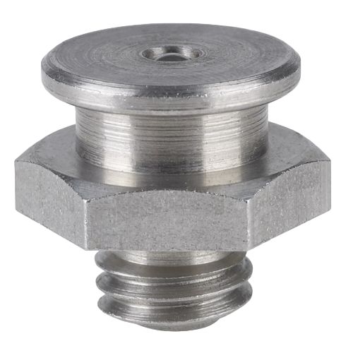 Button head grease nipples M1, head diameter 16 mm,acc to DIN 3404, stainless steel, hexagon version, roundhead
