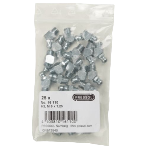 Grease nipples H2, H2 A, 45°, 25 pcs. in polybag