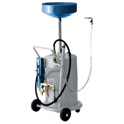 Waste oil drainage- and suction units