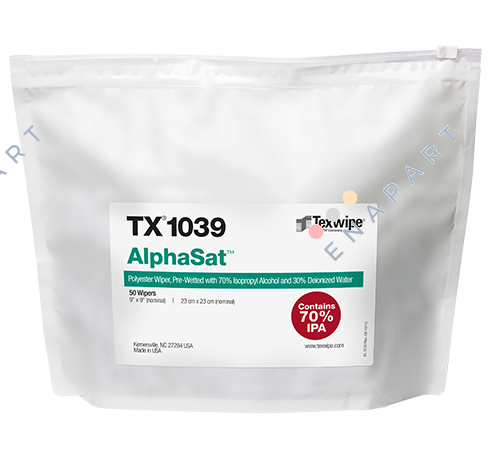 TX1039 Limpiaparabrisas prehumedecidos para salas limpias, no estériles