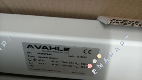 PN: 0600974/00, Type: KBHF4/63-4000HSC conducto de plástico